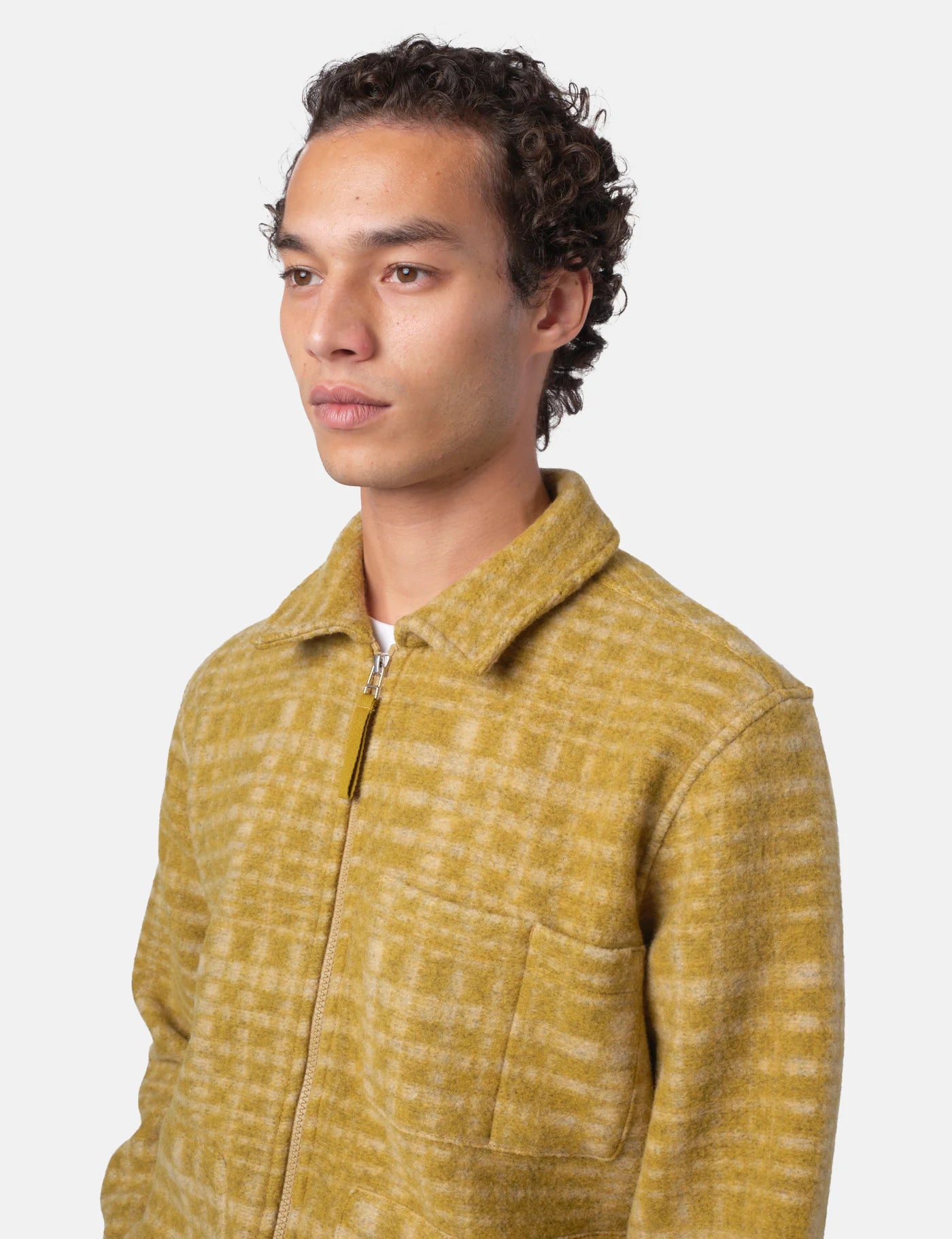 Universal Works Zip Uniform Jacket Telepass Fleece Yellow