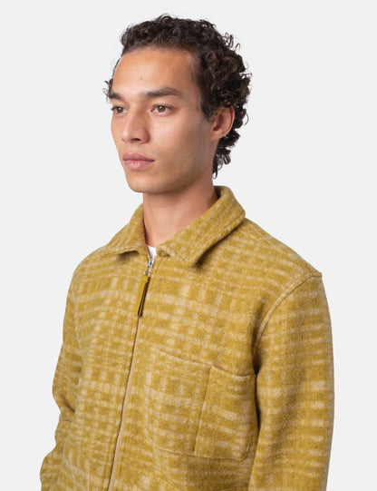 Universal Works Zip Uniform Jacket Telepass Fleece Yellow