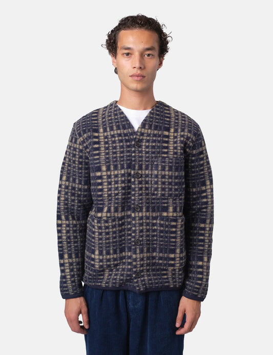 Universal Works Cardigan Telepass Fleece Navy