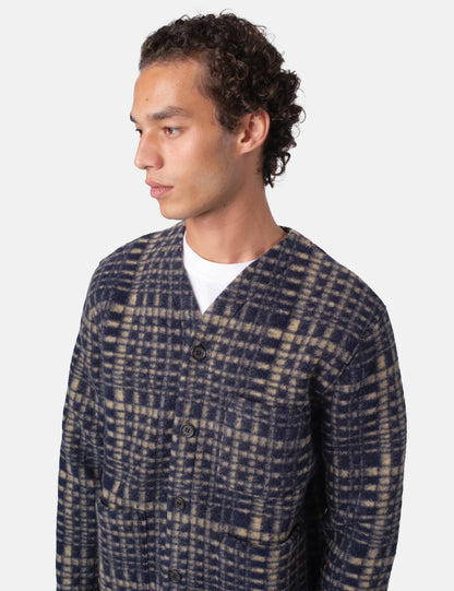 Universal Works Cardigan Telepass Fleece Navy