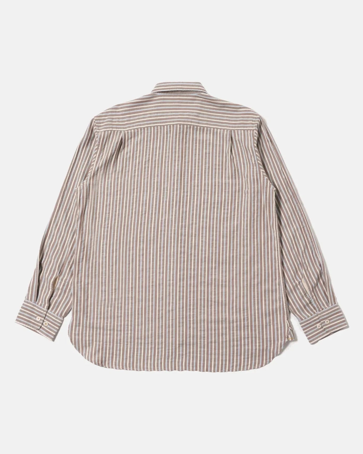Universal Works Station Shirt Madison Check/Stripe Brown