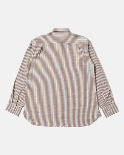 Universal Works Station Shirt Madison Check/Stripe Brown