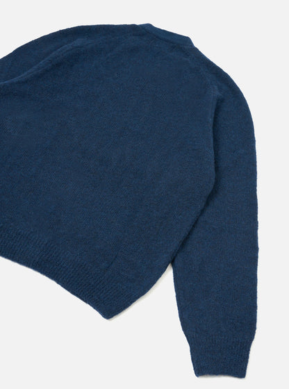Universal Works David Cardigan Alpaca Knit Navy