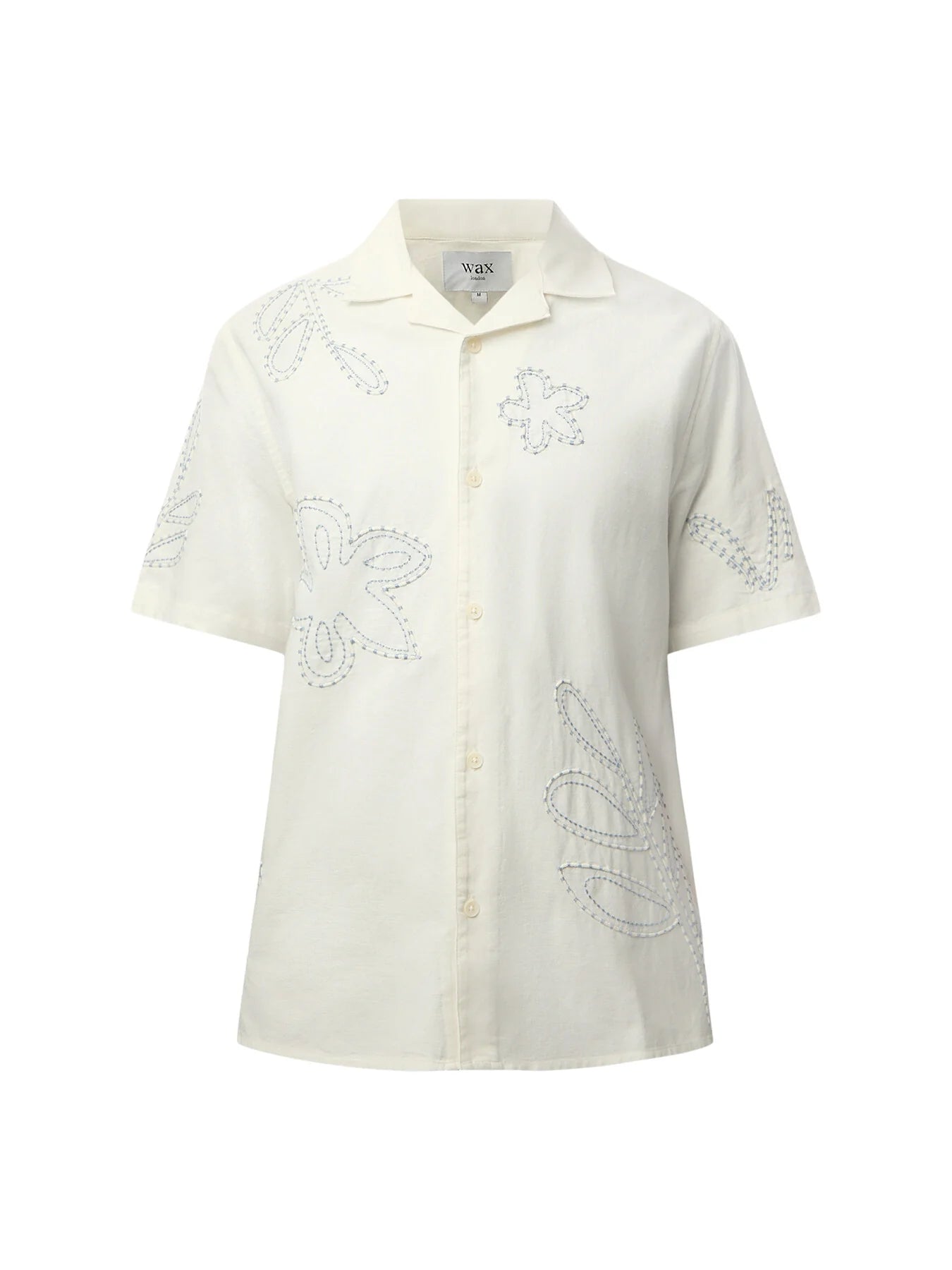 Didcot Ecru Floral Embroidered Shirt