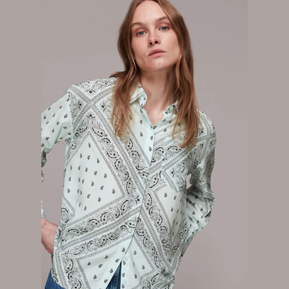 Bandana Print Oversized Shirt