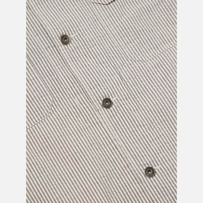 Universal Works Trucker Jacket in Grey Derby Stripe
