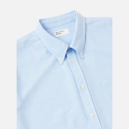 Universal Works Daybrook Shirt in Blue Organic Oxford