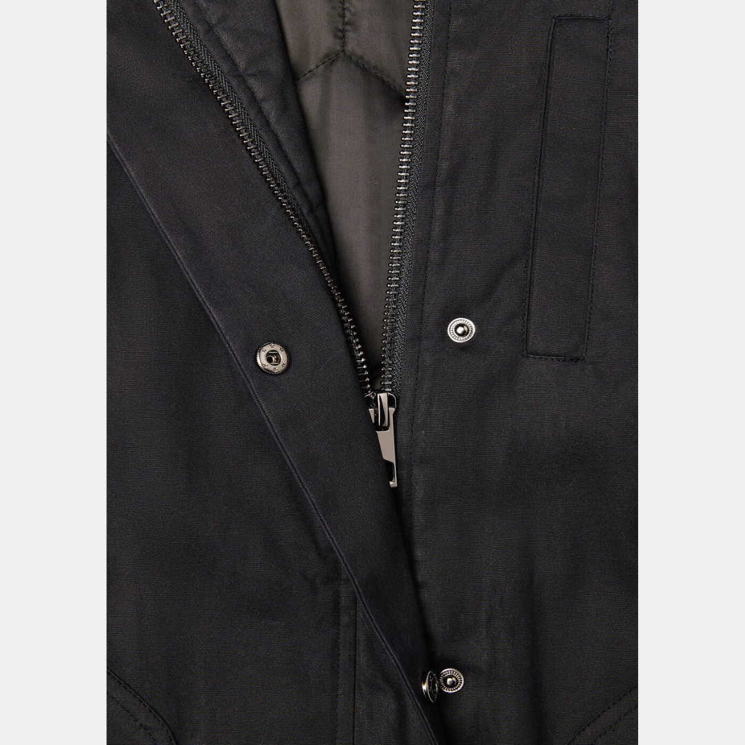 Fern Waxed Barn Jacket Black