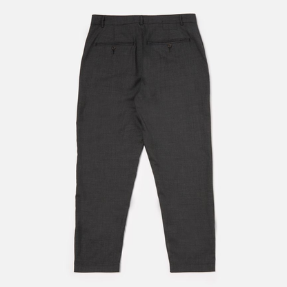 Universal Works Military Chino in Black Mini Check