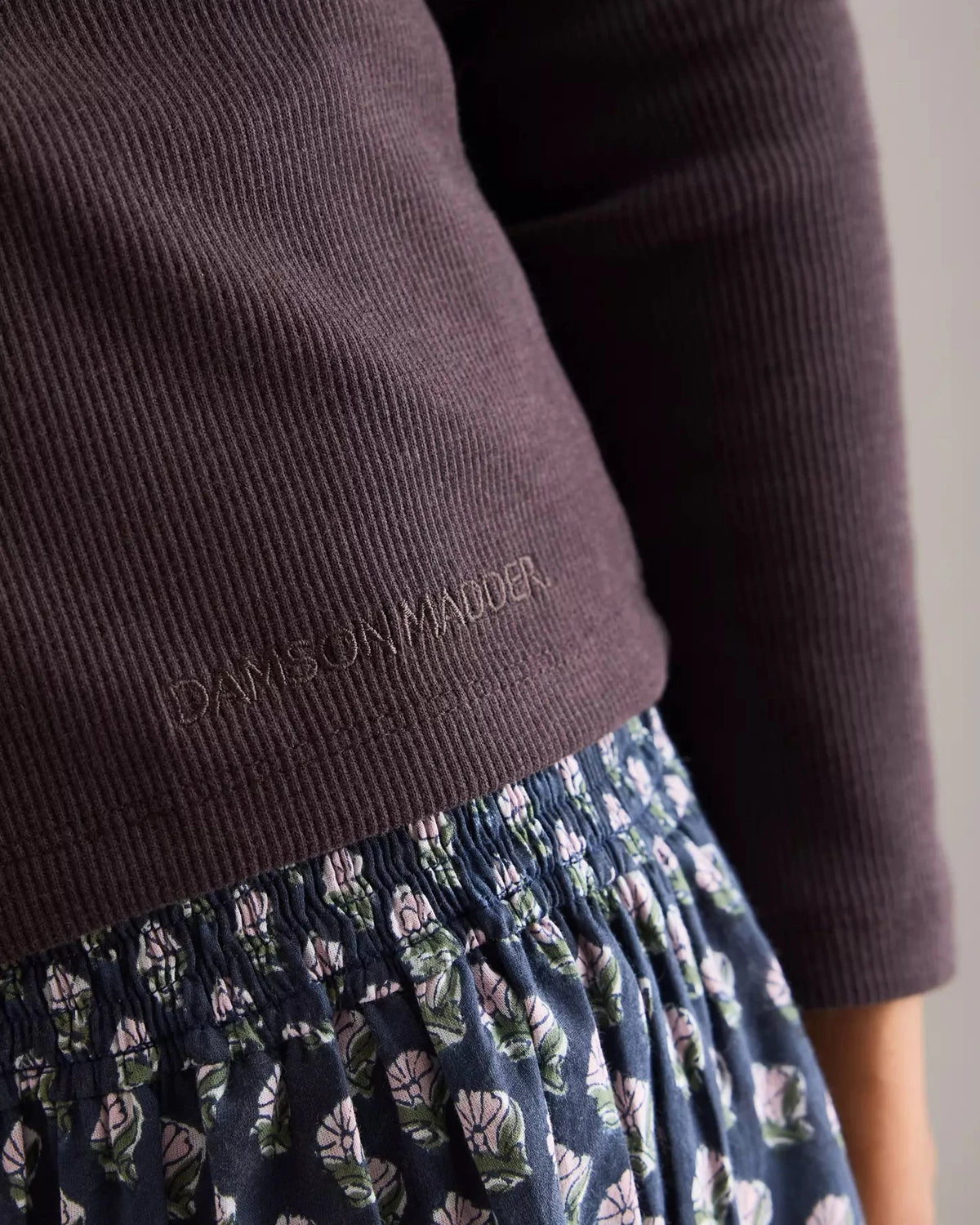 Damson Madder Varsha Frilly Cardi - Brown