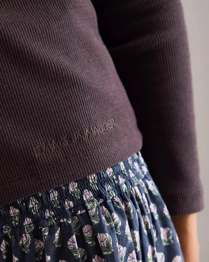 Damson Madder Varsha Frilly Cardi - Brown