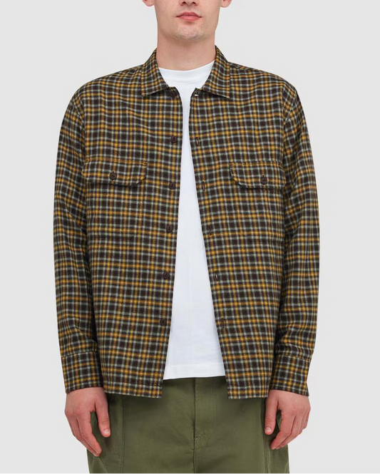 Universal Works Utility Shirt Bang Check Brown