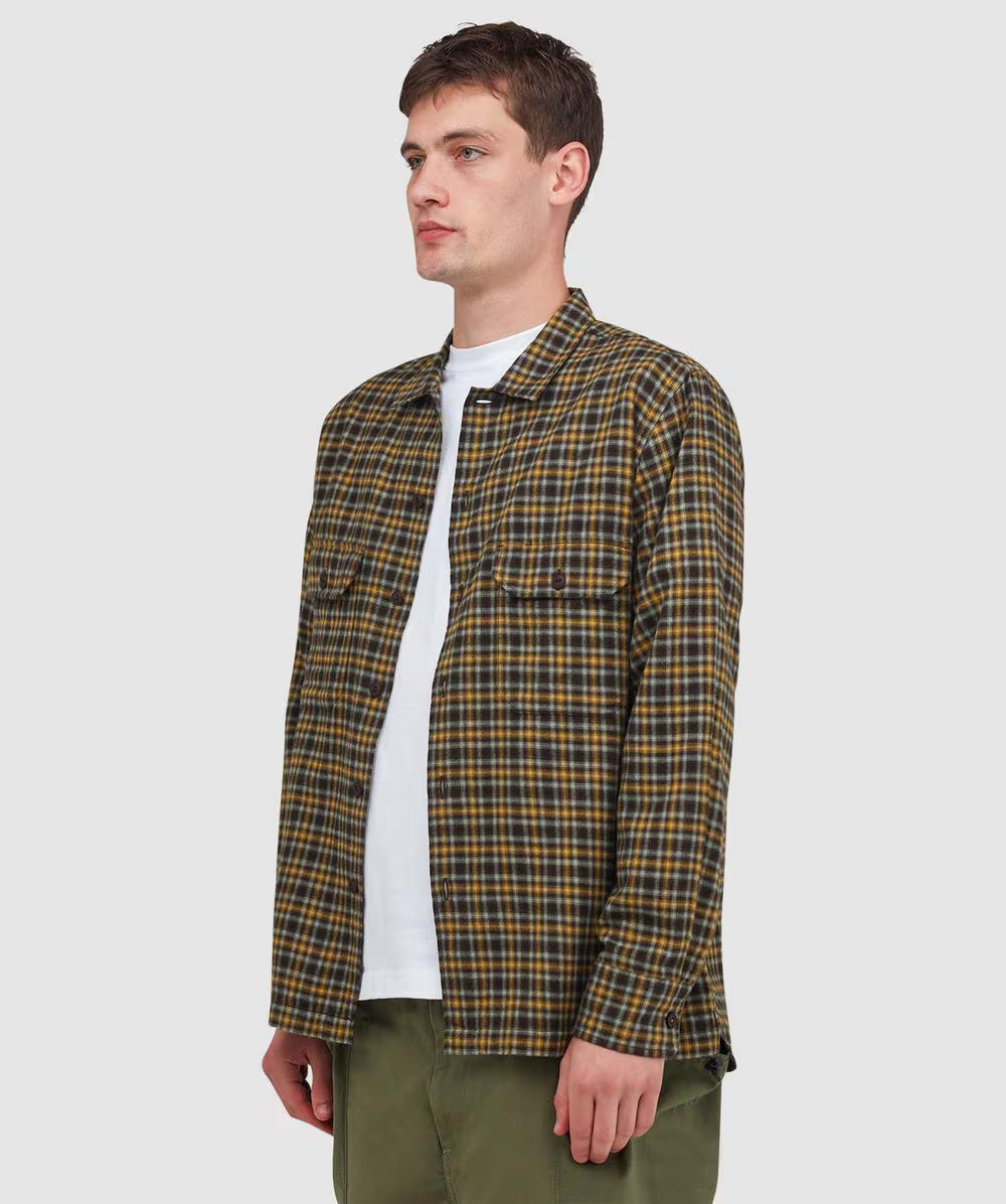 Universal Works Utility Shirt Bang Check Brown