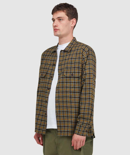 Universal Works Utility Shirt Bang Check Brown