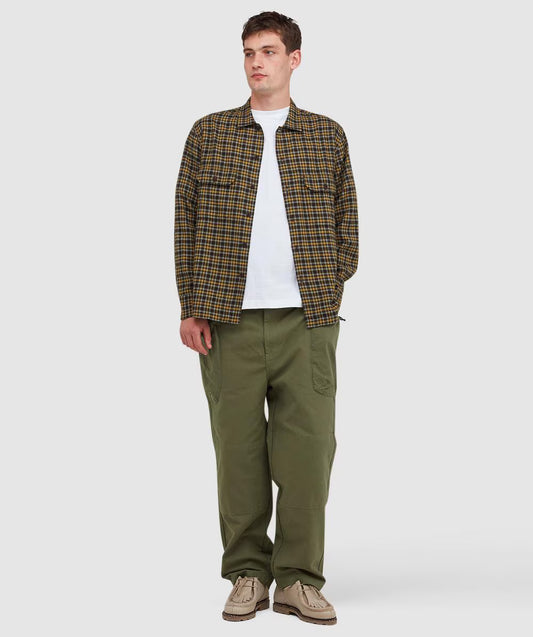 Universal Works Utility Shirt Bang Check Brown