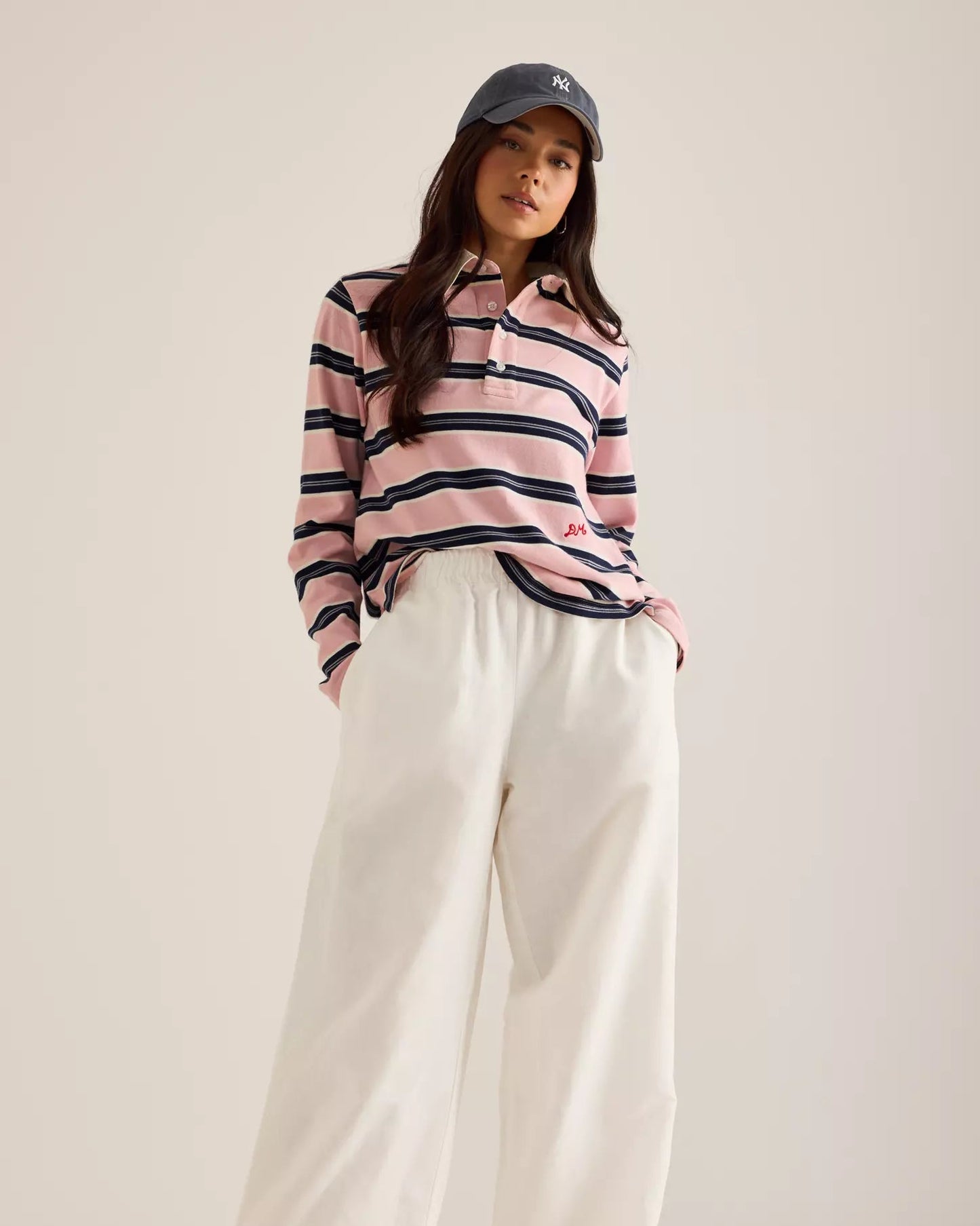 Cassia Shrunken Rugby - Green Stripe