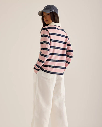 Cassia Shrunken Rugby - Green Stripe