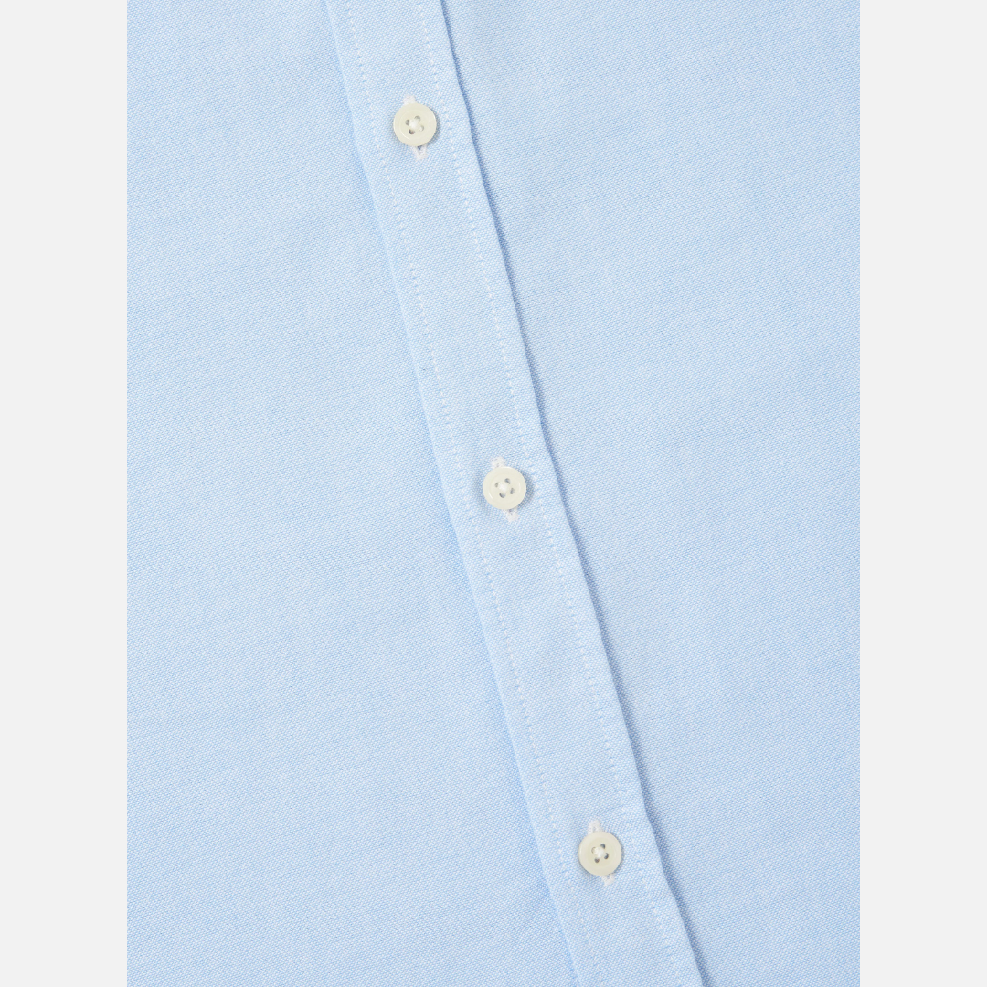 Universal Works Daybrook Shirt in Blue Organic Oxford