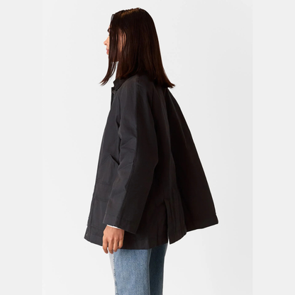 Fern Waxed Barn Jacket Black