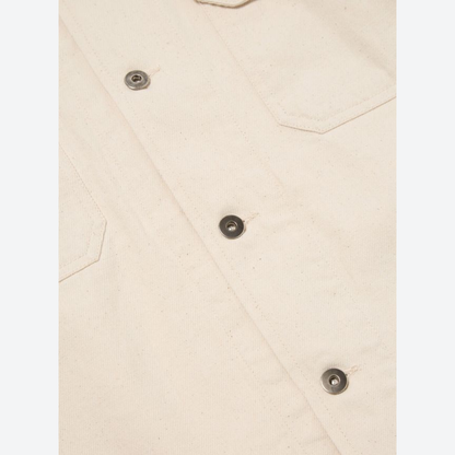 Universal Works Trucker Jacket in Ecru Recycled Cotton