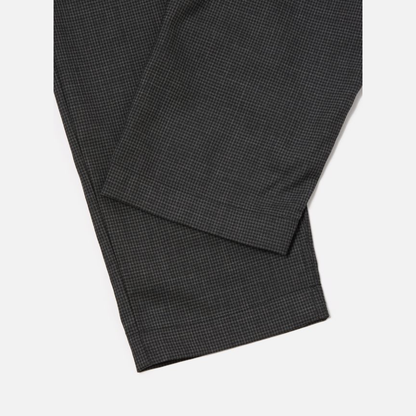 Universal Works Military Chino in Black Mini Check