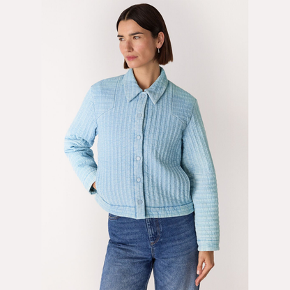 Cotton Quilted Chambray Jacket
