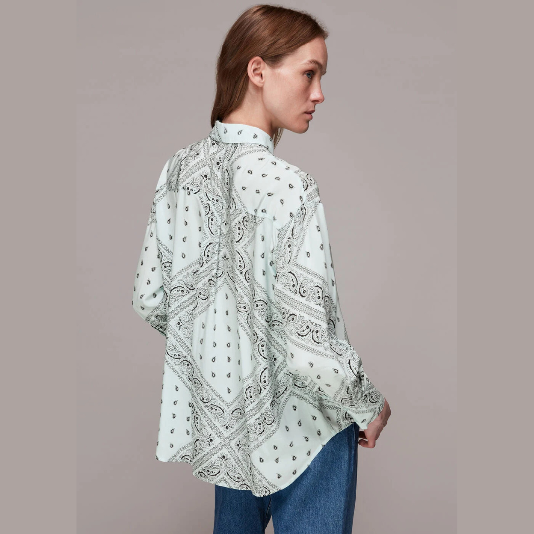 Bandana Print Oversized Shirt