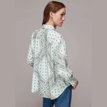 Bandana Print Oversized Shirt