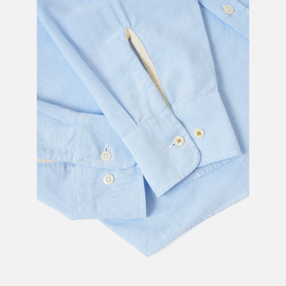 Universal Works Daybrook Shirt in Blue Organic Oxford