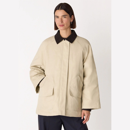 Fern Waxed Barn Jacket Neutral