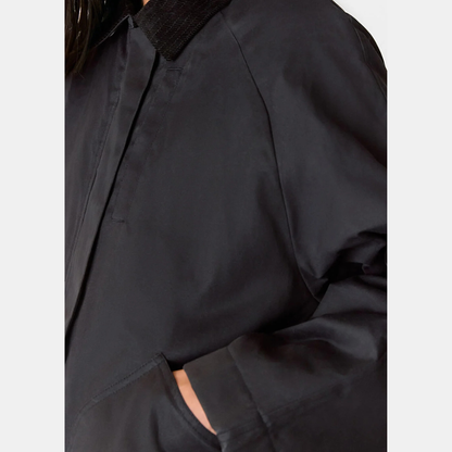 Fern Waxed Barn Jacket Black