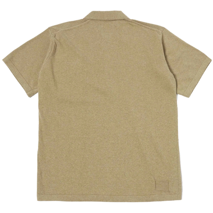 Universal Works Pullover Knit Shirt in Sand Cotton Knit