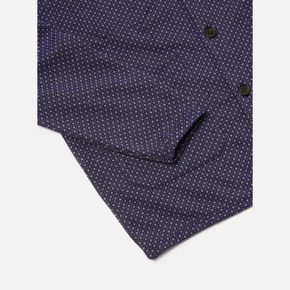 Universal Works Cardigan in Navy Argyll Jersey