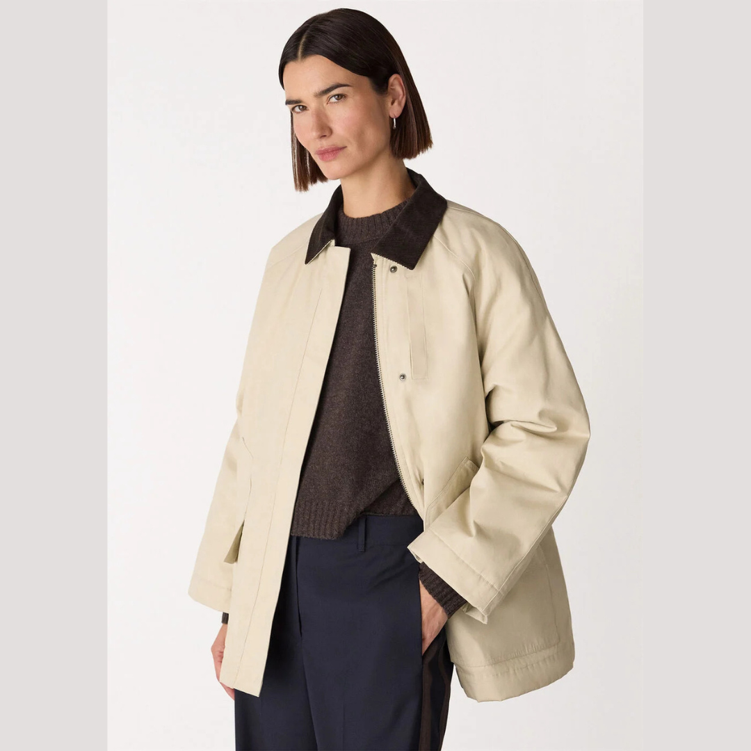 Fern Waxed Barn Jacket Neutral
