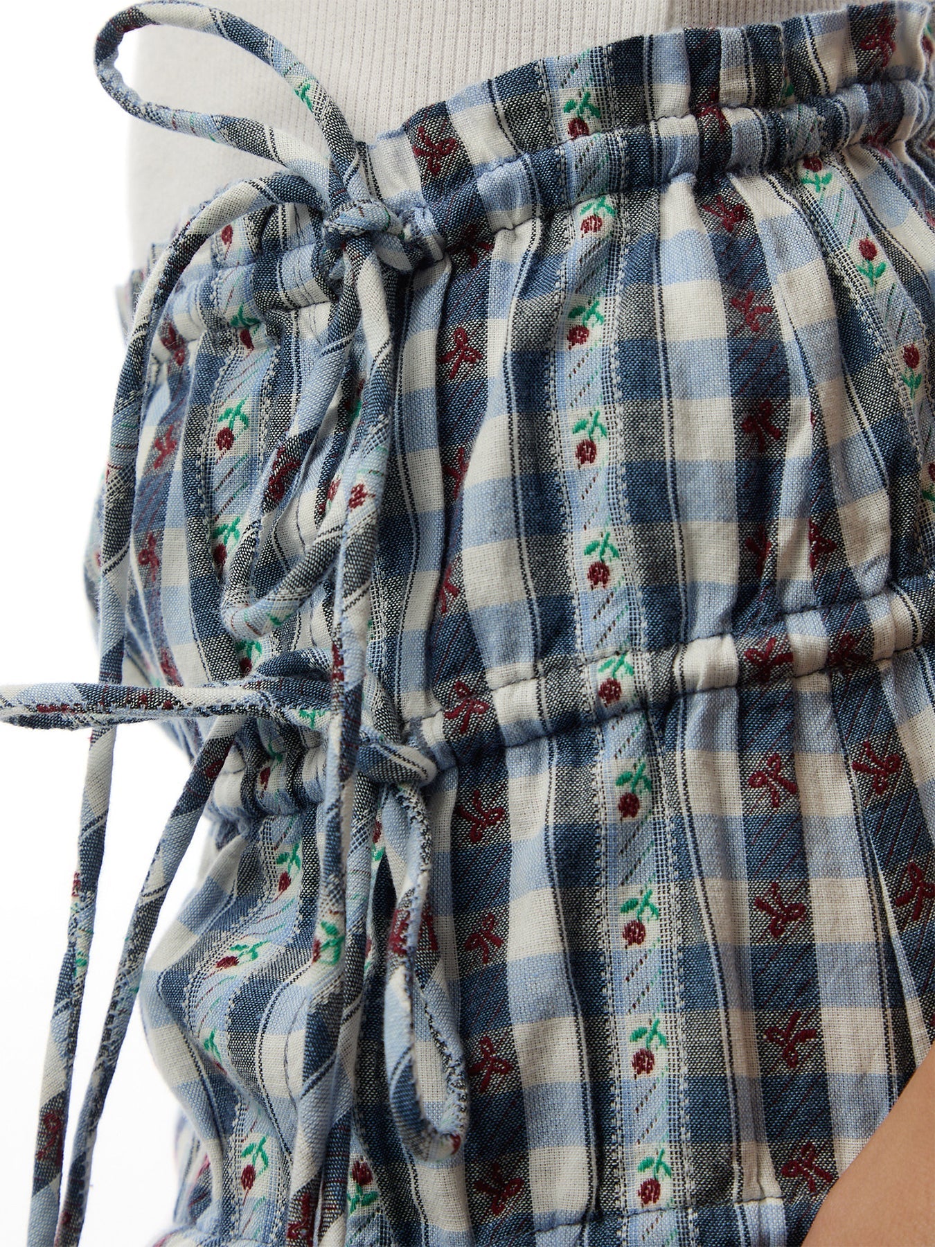 Damson Madder - ESTE MINI SKIRT in BLUE MARGOT GINGHAM