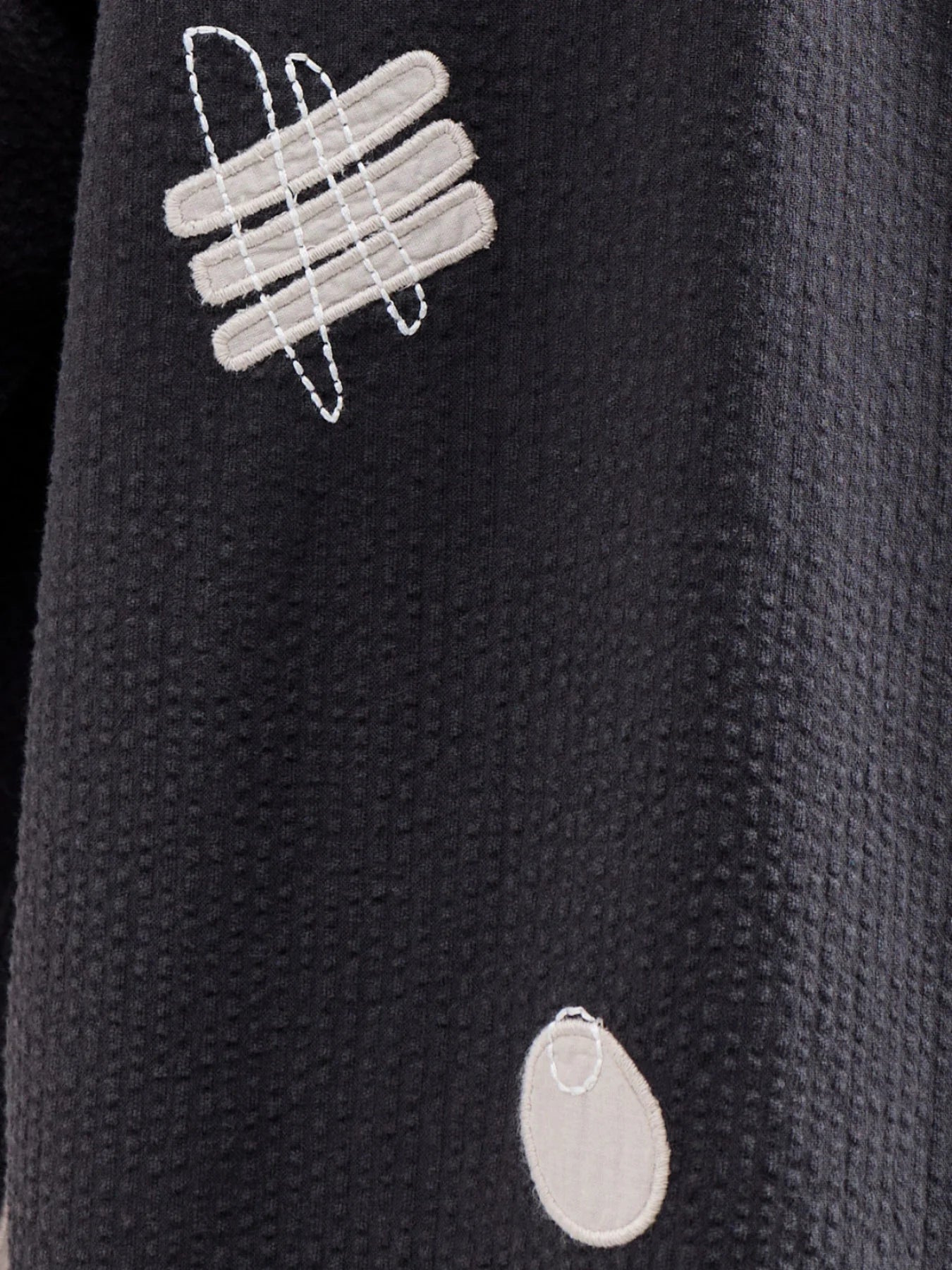 Didcot SS Shirt Applique Scribble in Black / Ecru
