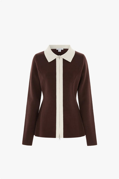 Isobel Zip Collar Knit