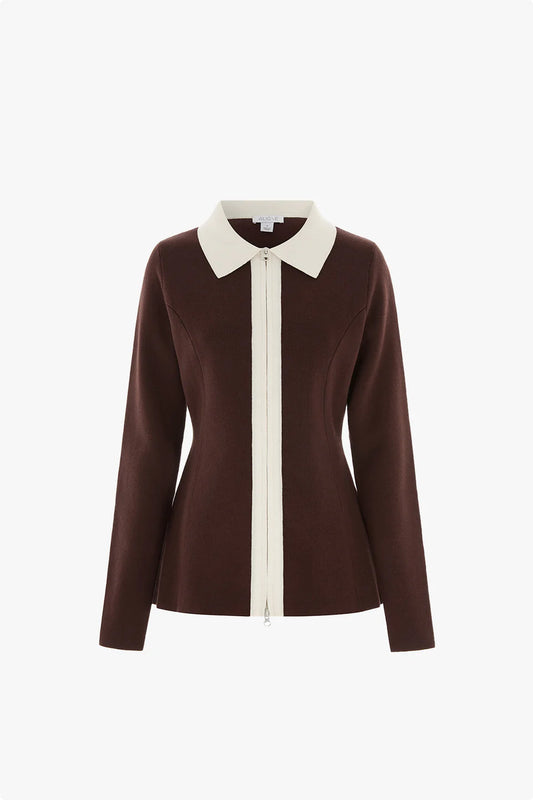 Isobel Zip Collar Knit