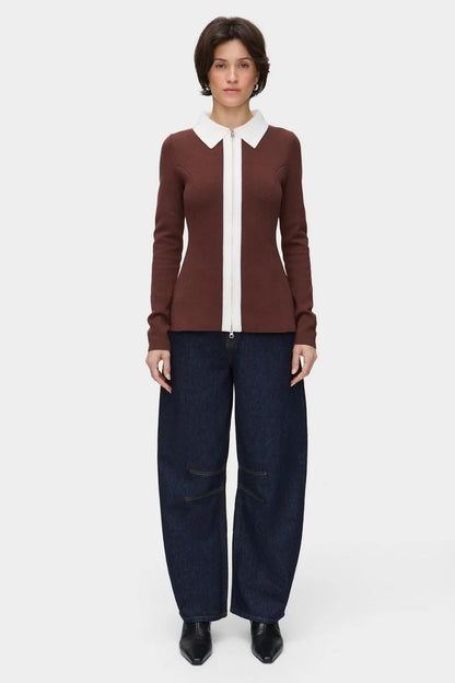 Isobel Zip Collar Knit
