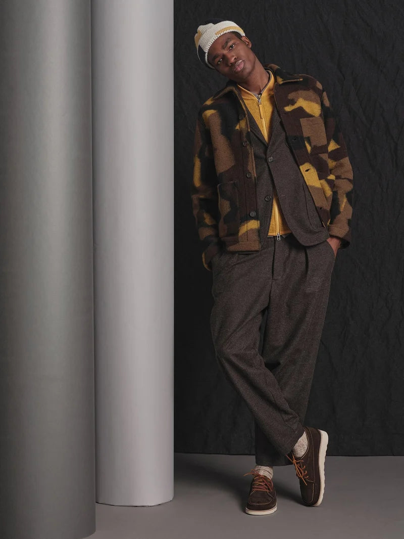 Universal Works Field Jacket Swede Camo Fleece Camo