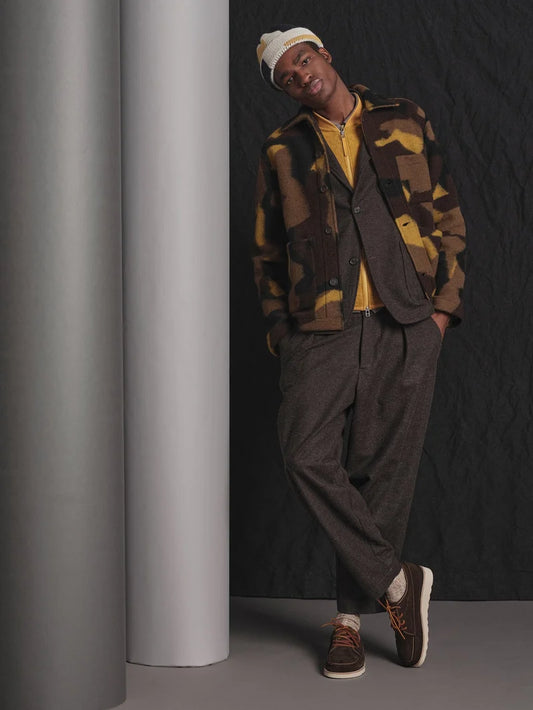 Universal Works Field Jacket Swede Camo Fleece Camo