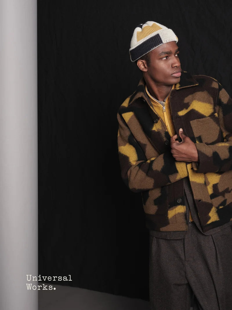 Universal Works Field Jacket Swede Camo Fleece Camo