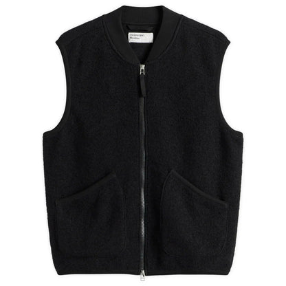 Universal Works Military Liner Gilet Not Shearling Black