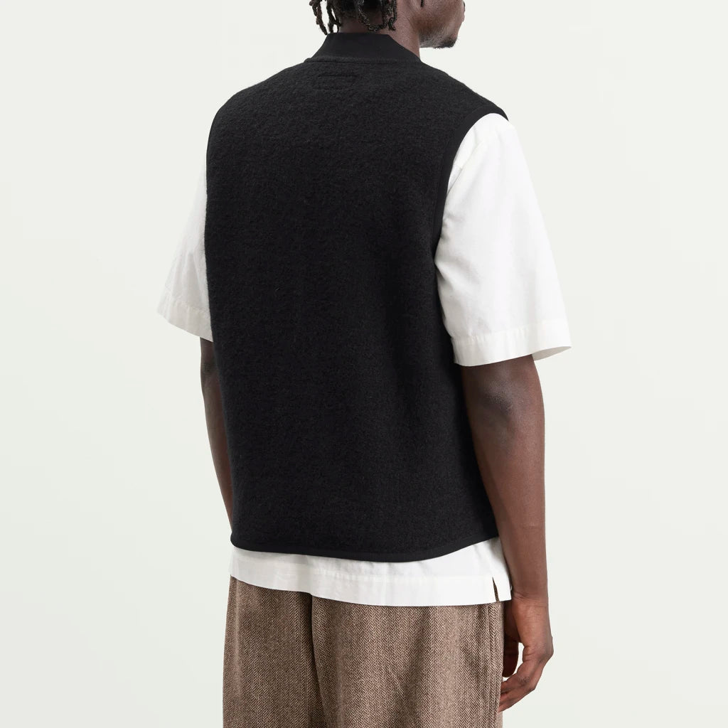 Universal Works Military Liner Gilet Not Shearling Black
