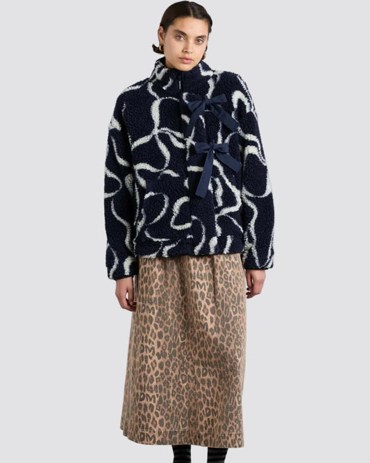Damson Madder Ingrid Borg Bows Jacket- Navy