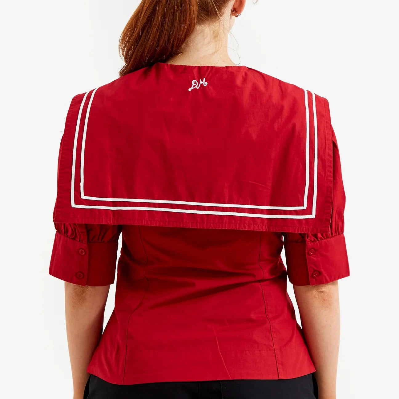 Damson Madder KEISHA BLOUSE in CHERRY RED