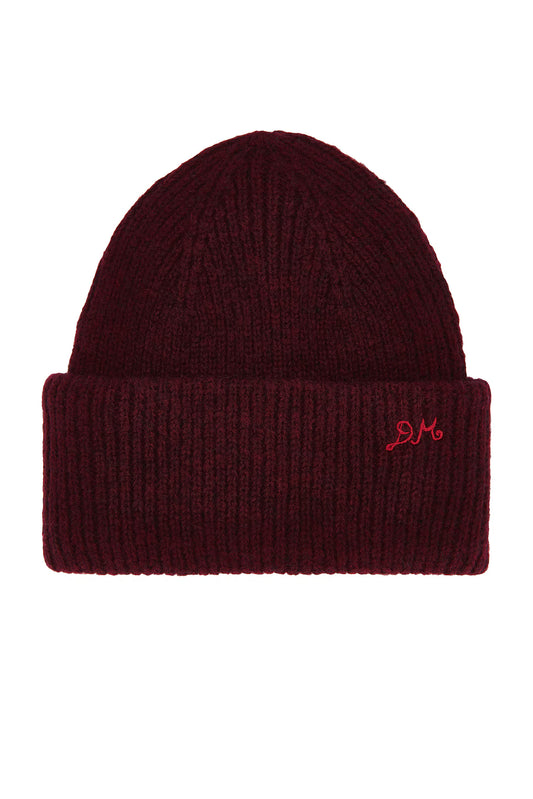 Damson Madder Logo Beanie - Burg
