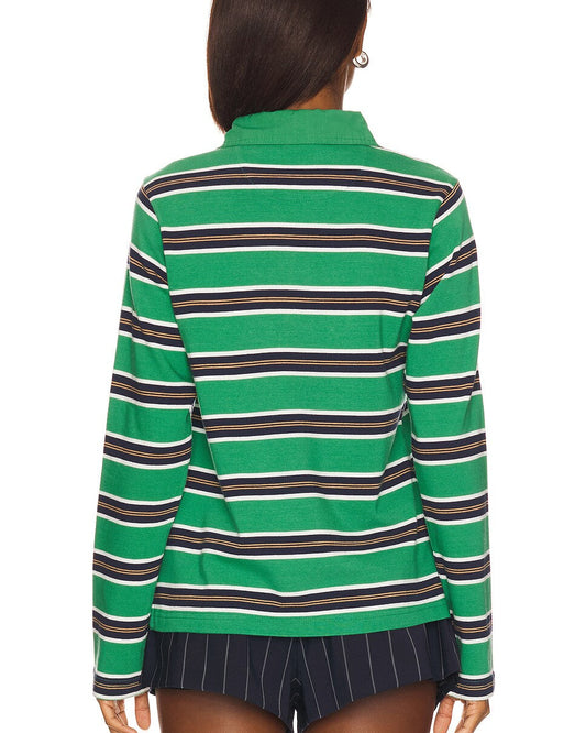 Cassia Shrunken Rugby - Green Stripe