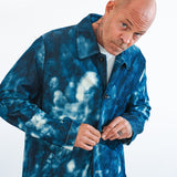 Flower Mountain x Universal Works Long Swing Coat in Indigo Cloud Denim