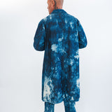 Flower Mountain x Universal Works Long Swing Coat in Indigo Cloud Denim